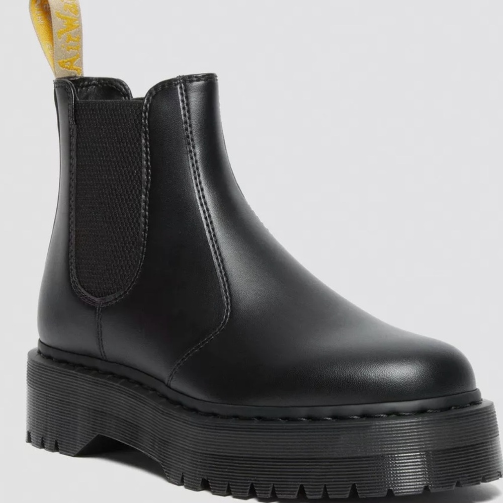Black Vegan Leather Chelsea Boots